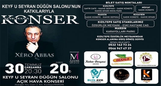 Mi Ajans Reklam Ve Organizasyon Farkıyla Mardin 'de Xero Abbas Konseri 