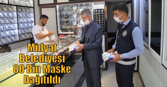 Midyat Belediyesi 80 Bin Maske Dağıtıldı 