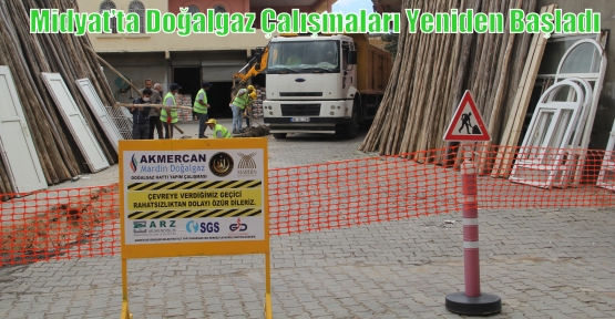 Midyat’ta Doğalgaz Çalışmaları Yeniden Başladı