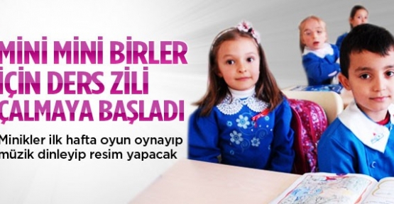 Mini mini birler için ders zili çalıyor