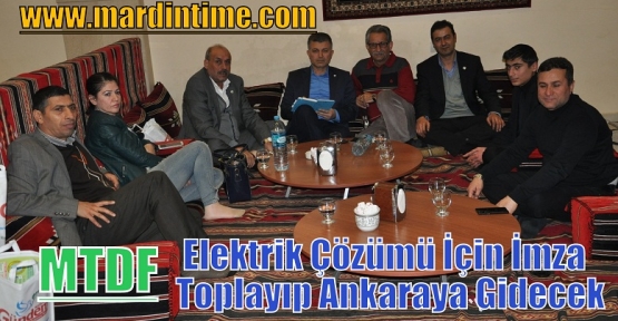 MTDF, Elektrik Çözümü İçin İmza Toplayıp Ankaraya Gidecek    