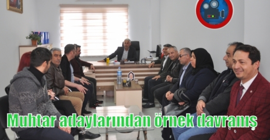 Muhtar adaylarından örnek davranış