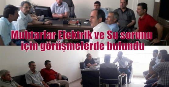 Muhtarlar Elektrik ve Su sorunu için görüşmelerde bulundu