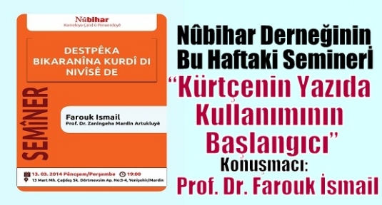 Nûbihar Eğitim ve Kültür Derneği’nde seminer Serisi Devam Ediyor