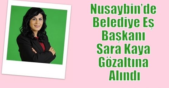 Nusaybin’de Belediye Eş Başkanı Sara Kaya Gözaltına Alındı.