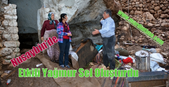 Nusaybin’de Etkili Yağmur Sel Oluşturdu