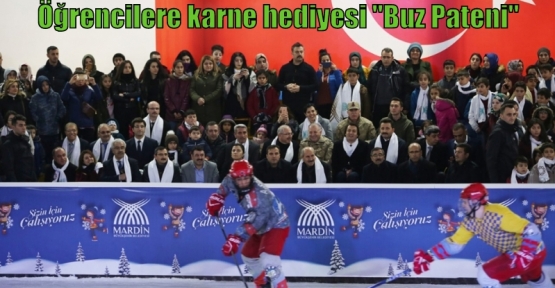 Öğrencilere karne hediyesi “Buz Pateni“