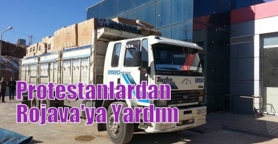 Protestanlardan Rojava'ya Yardım 