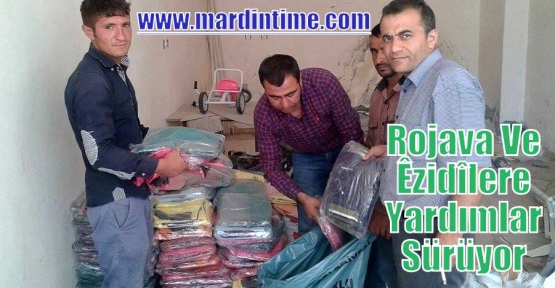Rojava Ve Êzidîlere Yardımlar  Sürüyor 