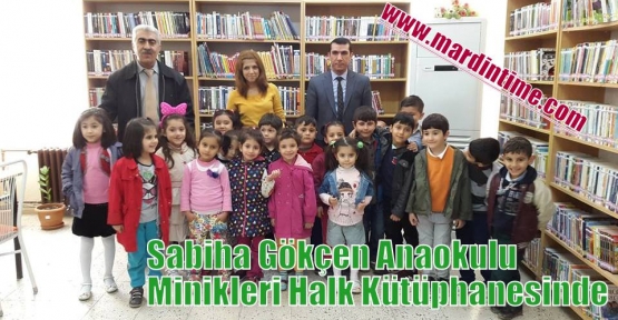 Sabiha Gökçen Anaokulu Minikleri  Halk Kütüphanesinde