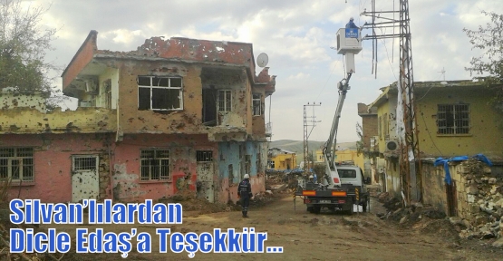 Silvan’lılardan Dicle Edaş’a Teşekkür…