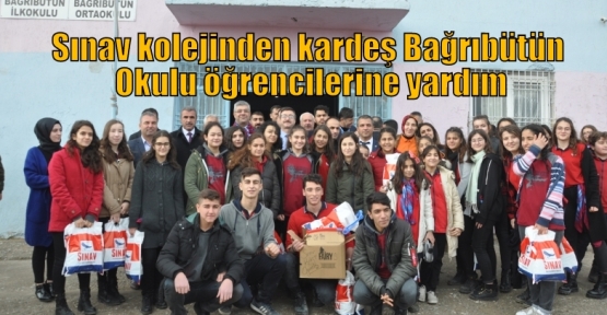 Sınav kolejinden kardeş Bağrıbütün Okulu öğrencilerine yardım