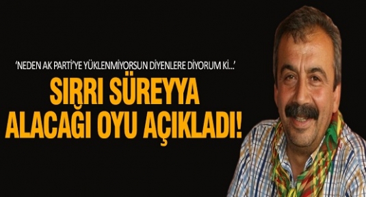 Sırrı Süreyya, oy oranını açıkladı