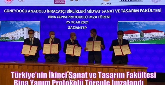 Türkiye’nin İkinci Sanat ve Tasarım Fakültesi  Bina Yapım Protokolü Törenle İmzalandı