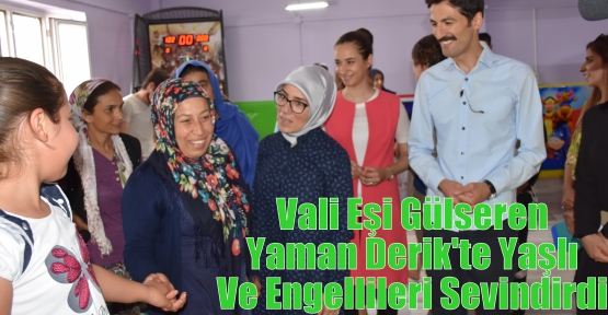 Vali Eşi Gülseren Yaman Derik'te Yaşlı Ve Engellileri Sevindirdi 