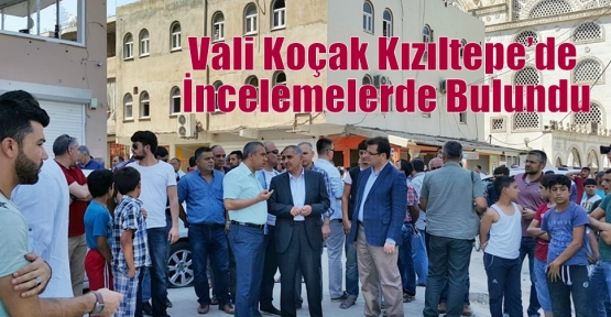 Vali Koçak Kızıltepe’de İncelemelerde Bulundu