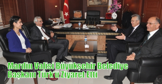 Vali Taşkesen Büyükşehir Belediye Başkanı Türk’ü Ziyaret Etti
