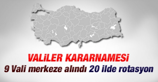 Valiler Kararnamesi açıklandı