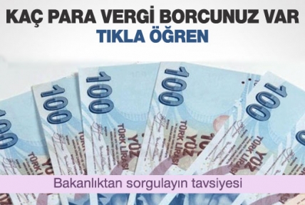 Vergi borcunuz var mı? TIKLA ÖĞREN