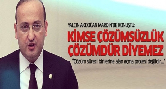 Yalçın Akdoğan Mardin'de 'çözüm sürecini' anlattı
