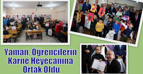 Yaman, Öğrencilerin Karne Heyecanına Ortak Oldu