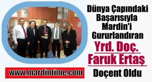 Yrd. Doç. Faruk Ertaş Doçent Oldu.