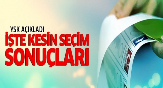 YSK açıkladı! İşte kesin seçim sonuçları