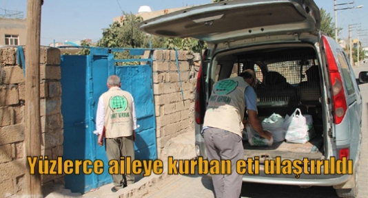 Yüzlerce aileye kurban eti ulaştırıldı