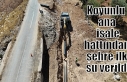 Koyunlu ana isale hattından şehre ilk su verildi