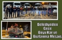 Belediyeden Gece Boyu Kar ve Buzlanma Mesaisi