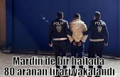 Mardin’de bir haftada 80 aranan firari yakalandı