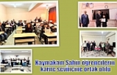 Kaymakam Şahin öğrencilerin karne sevincine ortak oldu