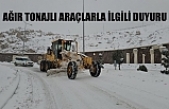 AĞIR TONAJLI ARAÇLARLA İLGİLİ DUYURU