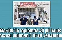 Mardin’de toplamda 43 yıl hapis cezası bulunan 3 firari yakalandı