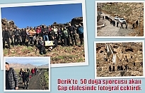 Derik’te 30’u kadın 50 doğa sporcusu yürüyüş yaptı ve 2 yıl aradan sonra akan Gap Şelalesinde fotoğraf çektirdi.