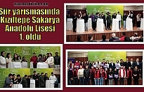 Şiir yarışmasında Kızıltepe Sakarya Anadolu Lisesi 1. oldu