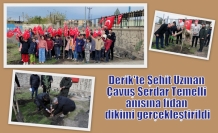 Derik'te Şehit Uzman Çavuş Serdar Temelli anısına fidan dikimi gerçekleştirildi
