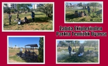 Zabıta Ekiplerinden Parkta Temizlik Uyarısı