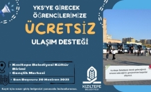 Belediyeden YKS adaylarına ücretsiz ulaşım desteği