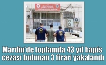 Mardin’de toplamda 43 yıl hapis cezası bulunan 3 firari yakalandı