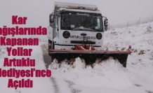 Kar Yağışlarında Kapanan Yollar Artuklu Belediyesi’nce Açıldı