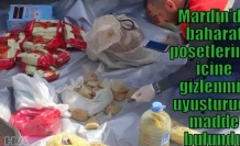 Mardin’de baharat poşetlerinin içine gizlenmiş uyuşturucu madde bulundu 