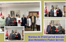 Mardin’de Profesörlük Ünvanı Alan Hekimlere Plaket Verildi