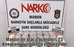 Mardin'de araca gizlenmiş 23 kilogram uyuşturucu...