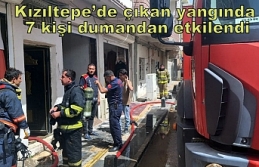 Kızıltepe’de çıkan yangında 7 kişi dumandan...