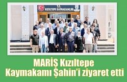 MARİŞ Kızıltepe Kaymakamı Şahin’i ziyaret...