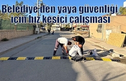 Belediye’den yaya güvenliği için hız kesici...