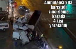 Ambulansın da karıştığı zincirleme kazada 4...