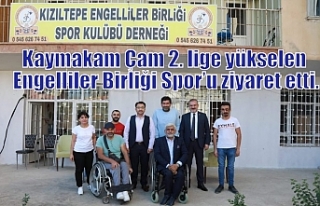 Kaymakam Çam 2. lige yükselen Engelliler Birliği...