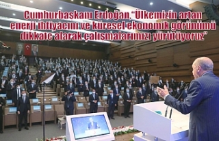 Cumhurbaşkanı Erdoğan,“Ülkemizin artan enerji...